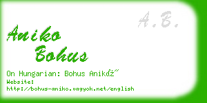 aniko bohus business card